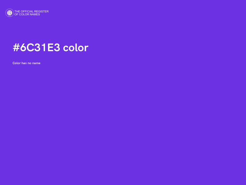 #6C31E3 color image