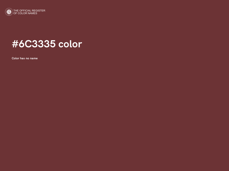 #6C3335 color image