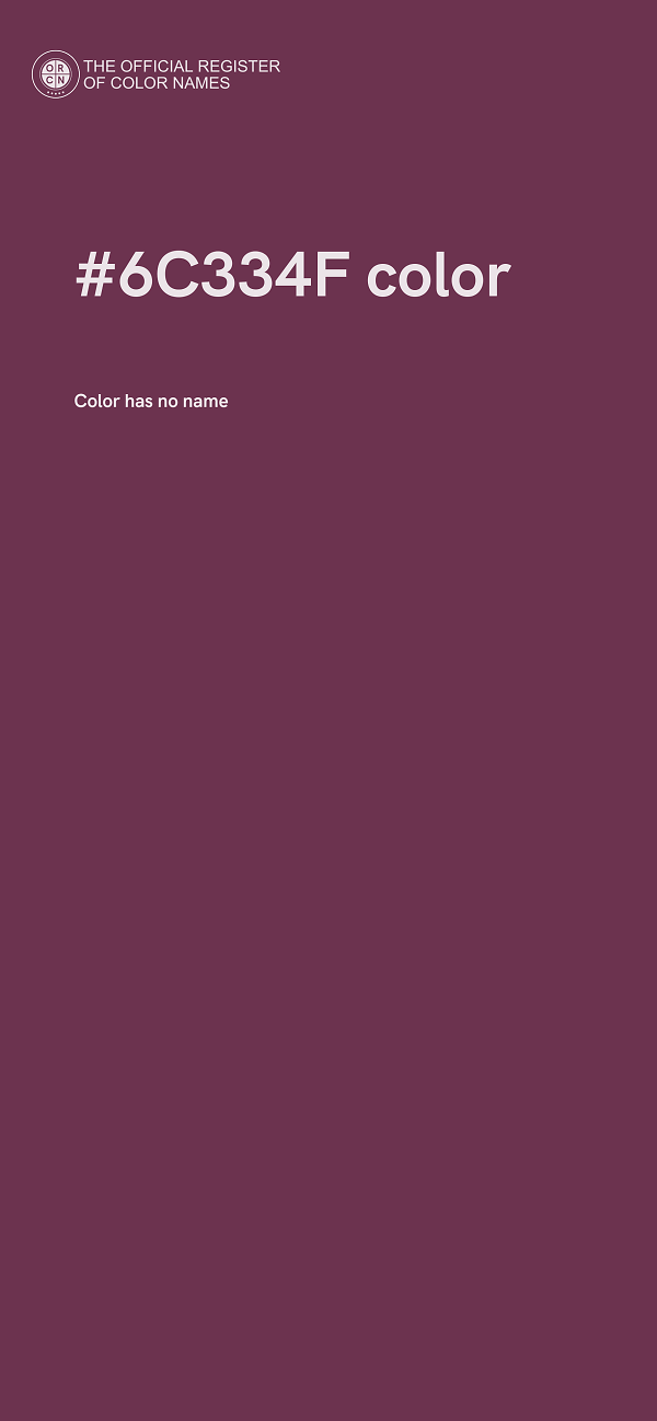 #6C334F color image