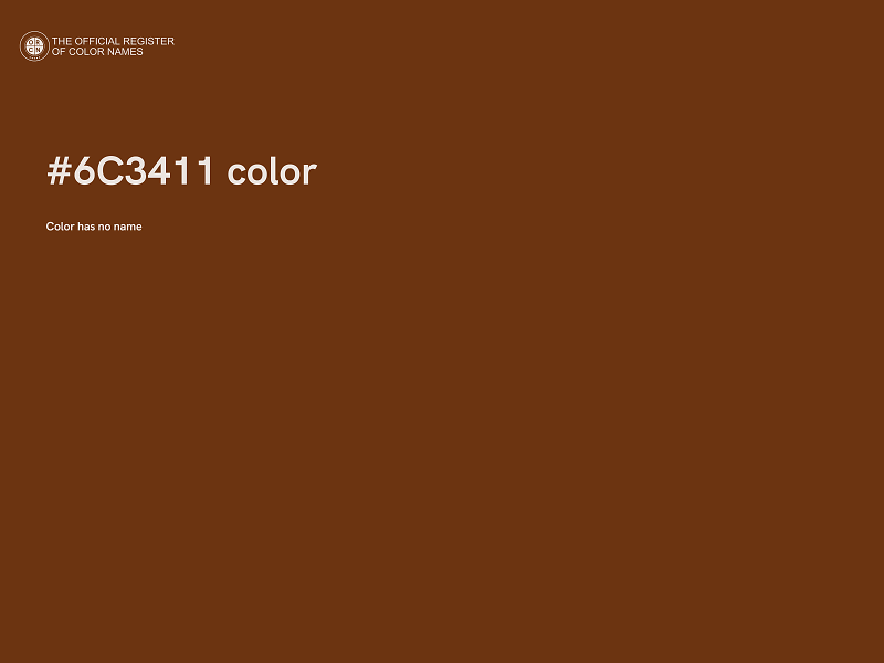 #6C3411 color image