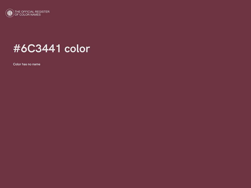 #6C3441 color image