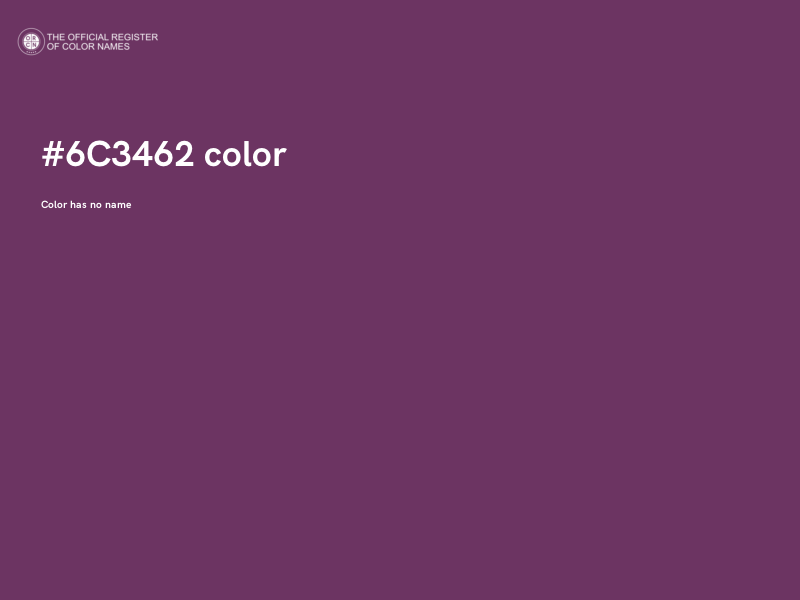#6C3462 color image