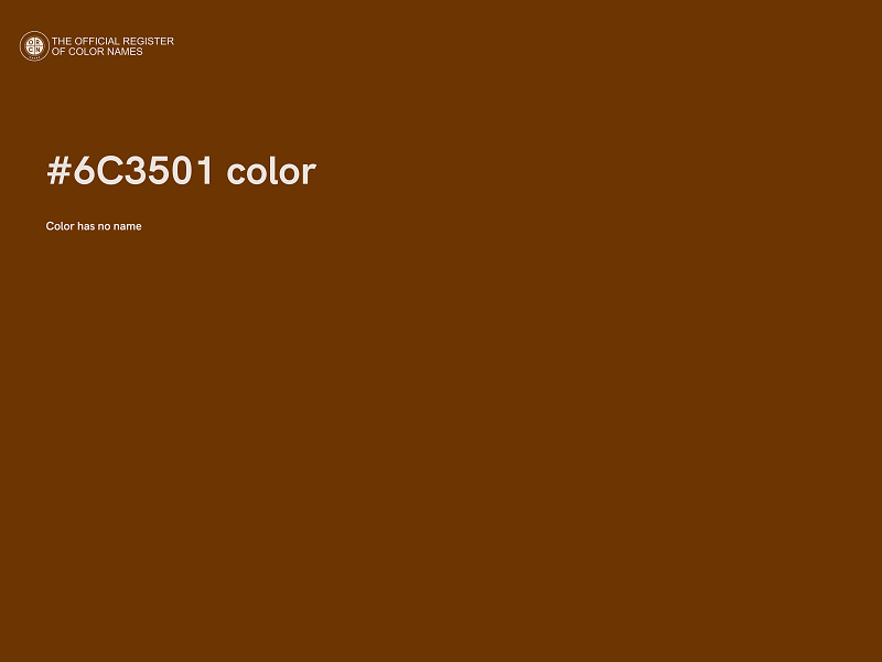 #6C3501 color image