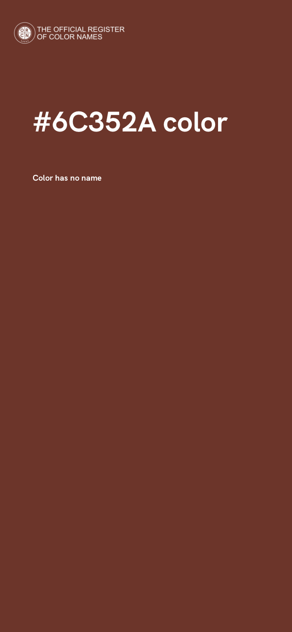 #6C352A color image