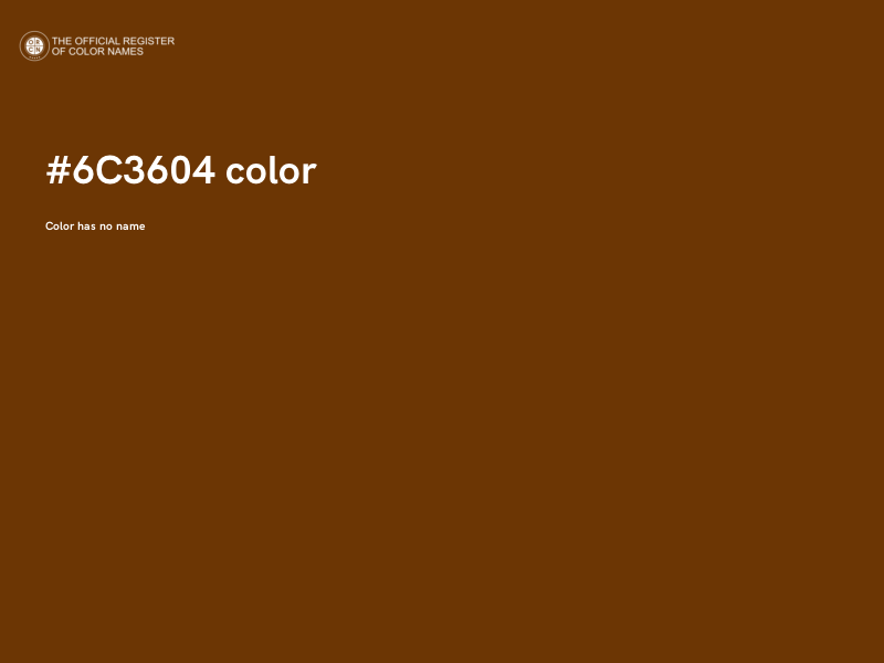 #6C3604 color image