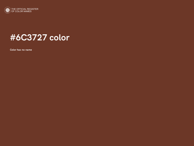 #6C3727 color image