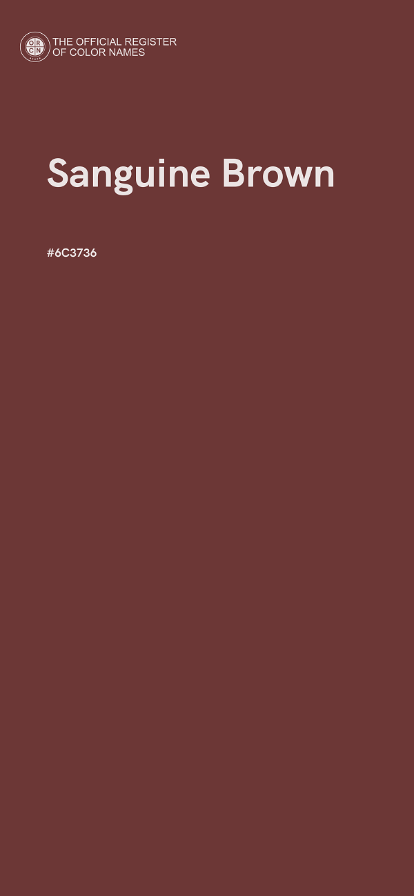 #6C3736 - Sanguine Brown color image