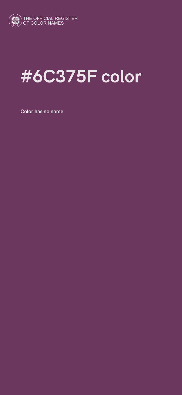 #6C375F color image