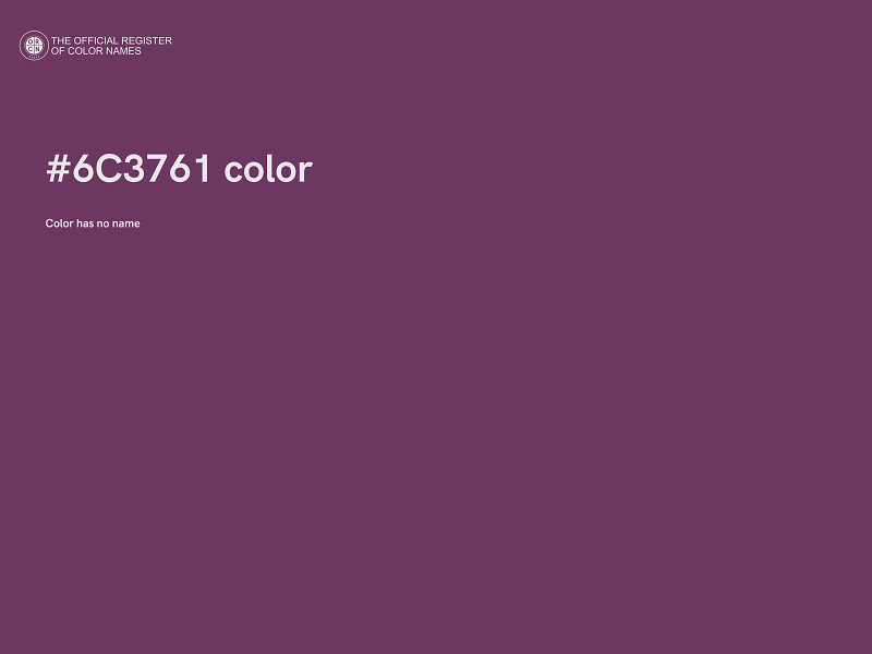 #6C3761 color image