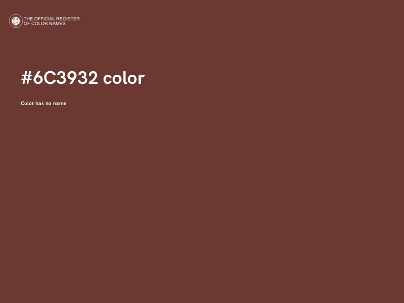 #6C3932 color image
