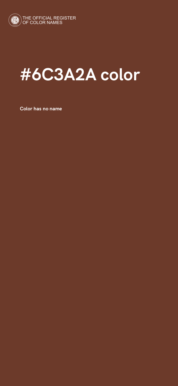 #6C3A2A color image