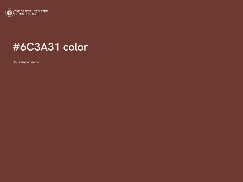 #6C3A31 color image