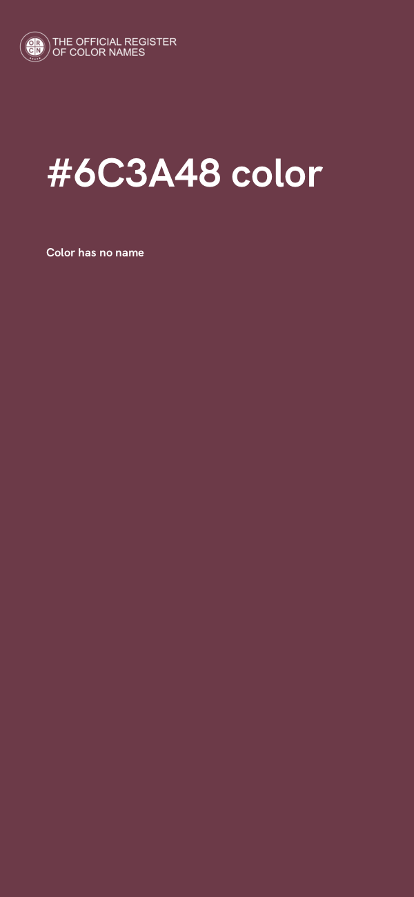 #6C3A48 color image