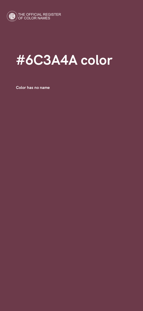 #6C3A4A color image