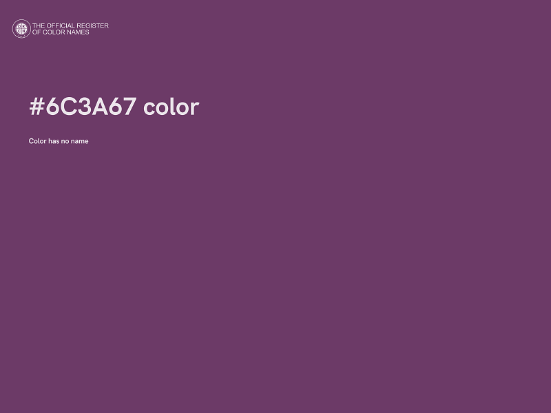 #6C3A67 color image