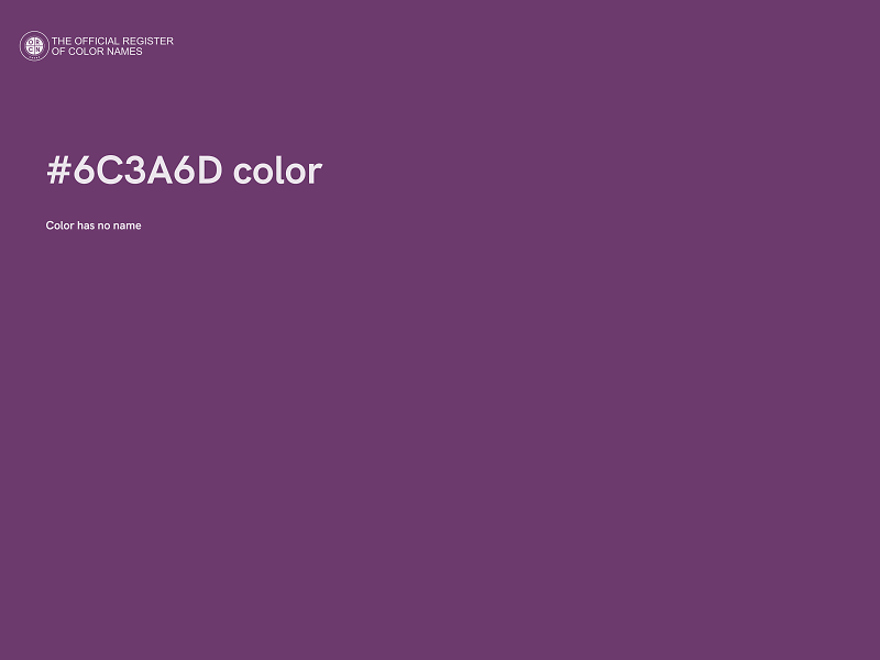 #6C3A6D color image