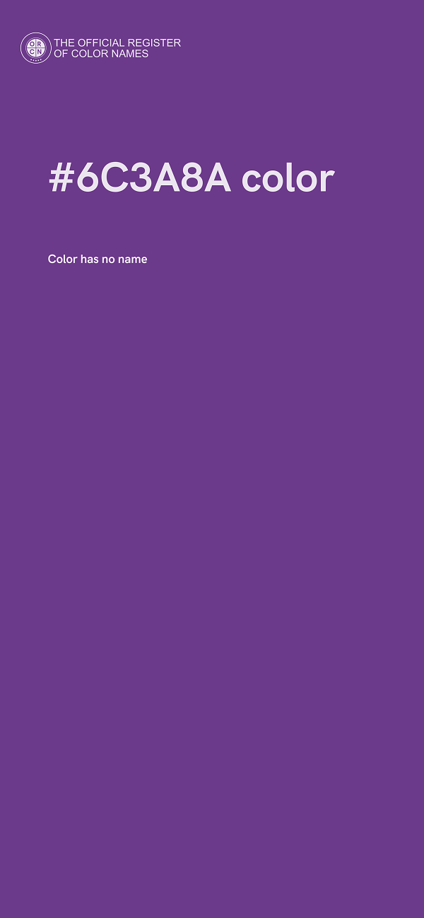 #6C3A8A color image