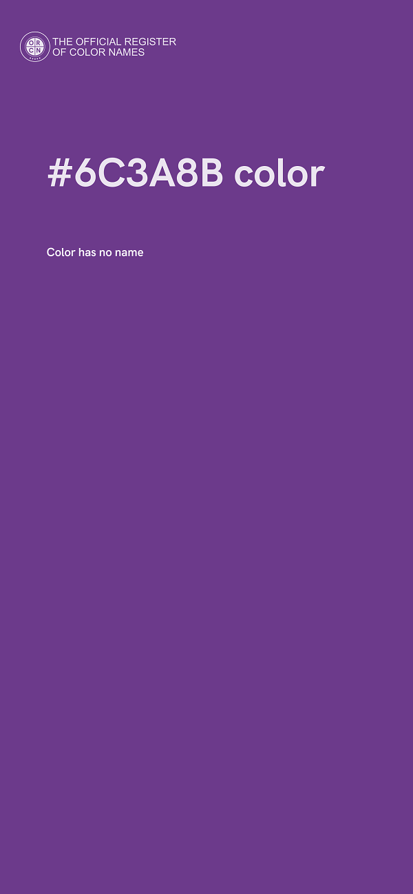#6C3A8B color image