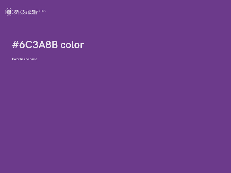 #6C3A8B color image