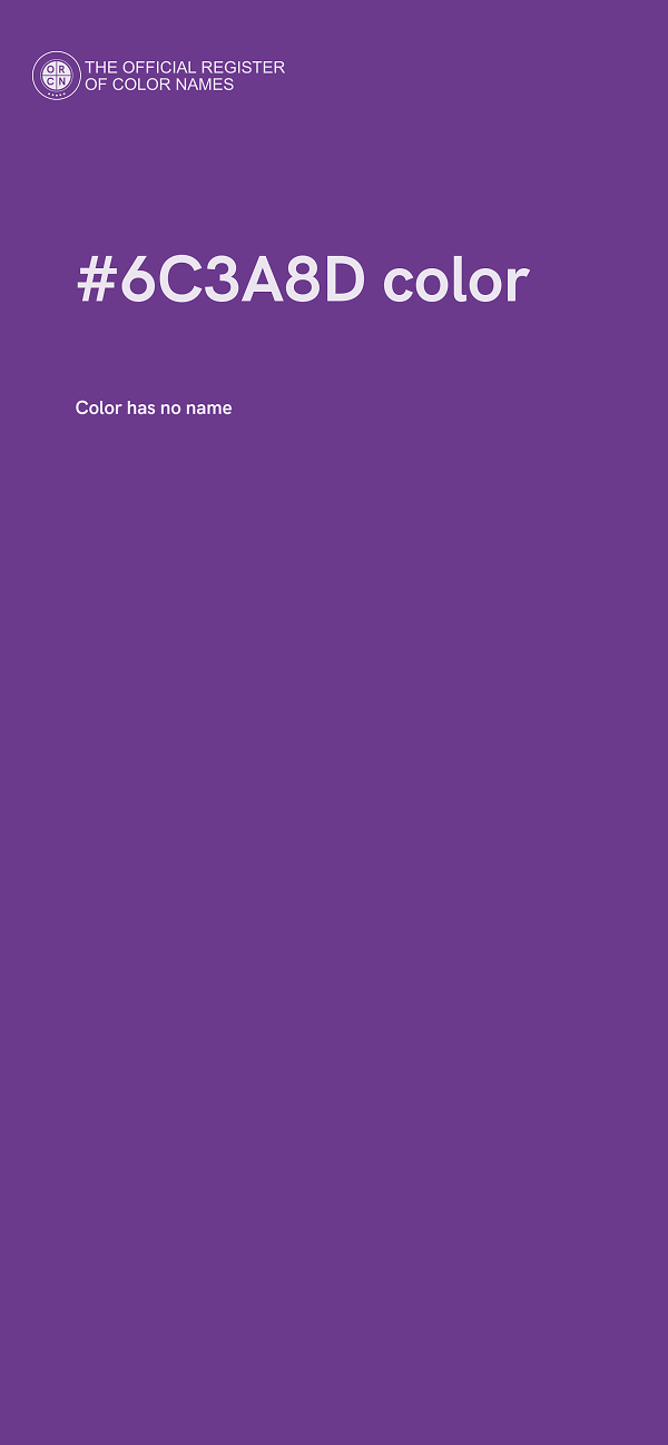 #6C3A8D color image