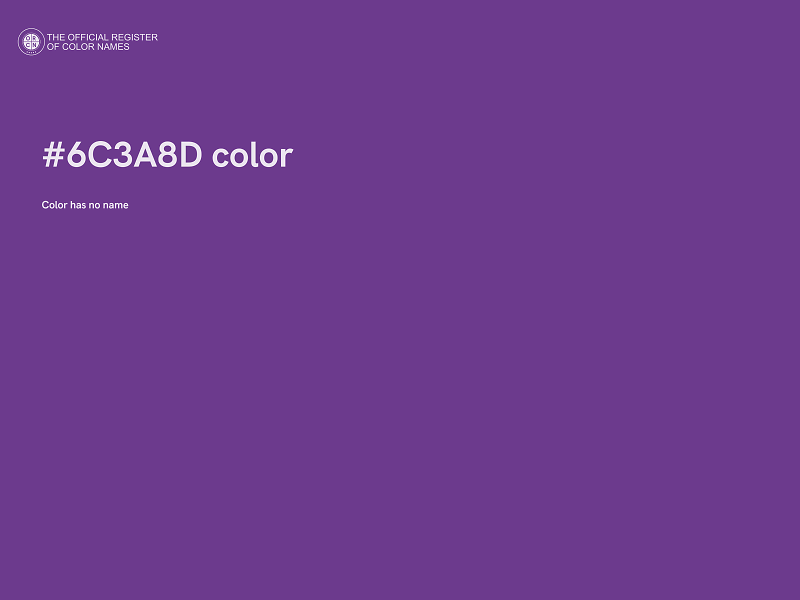 #6C3A8D color image