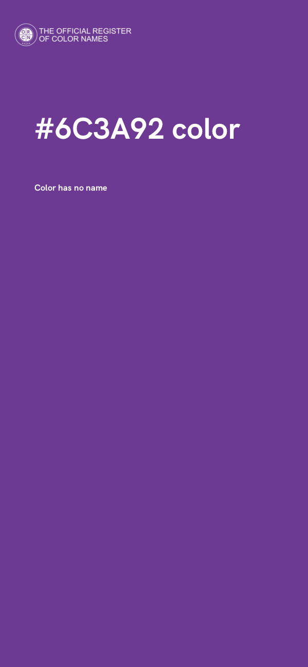 #6C3A92 color image