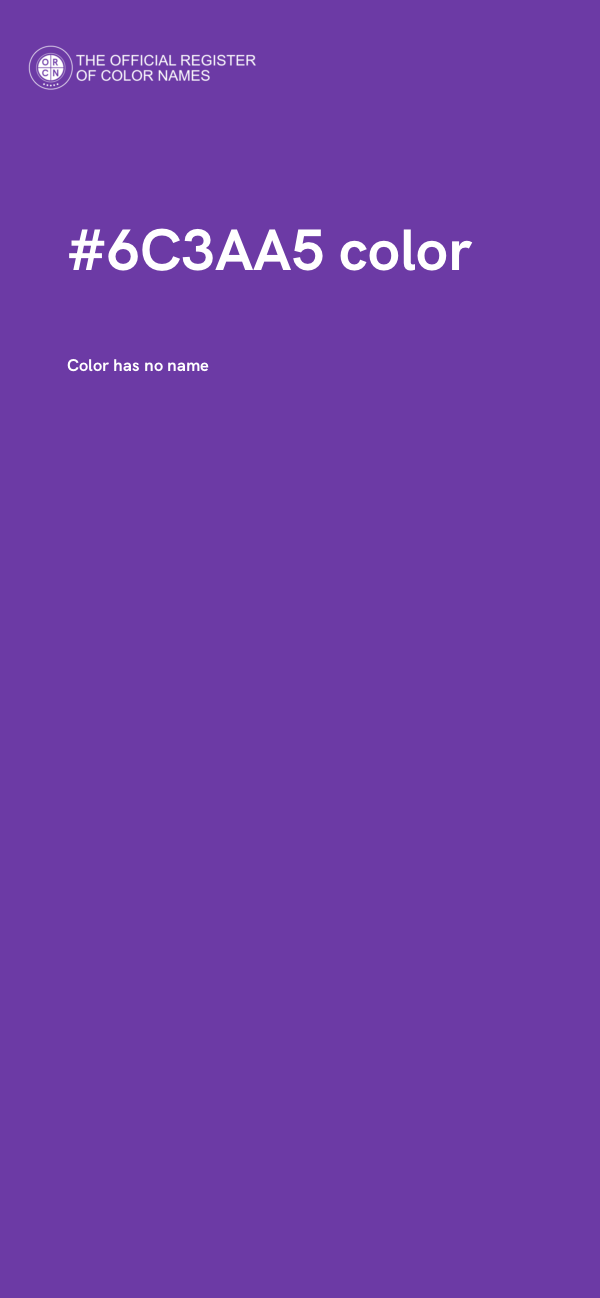 #6C3AA5 color image