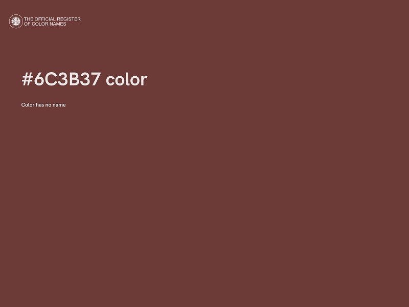 #6C3B37 color image