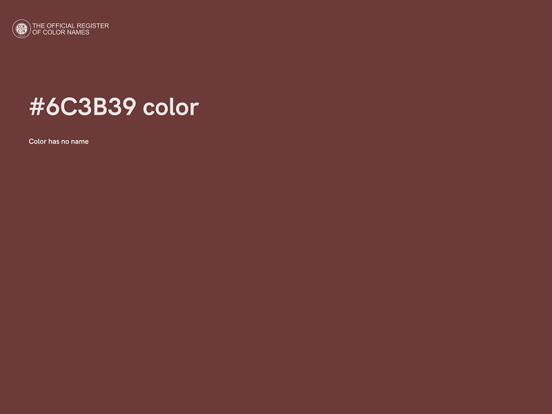 #6C3B39 color image