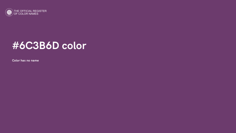 #6C3B6D color image