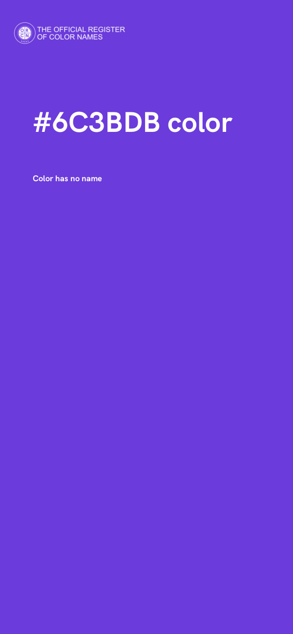 #6C3BDB color image