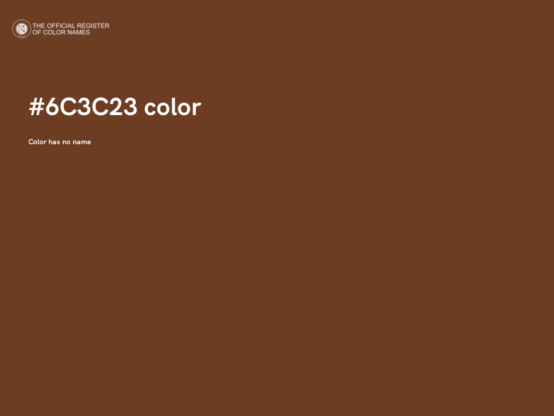 #6C3C23 color image
