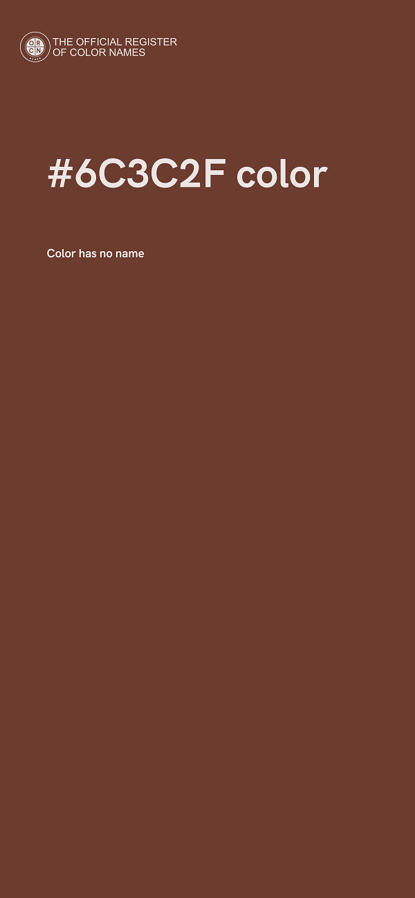 #6C3C2F color image
