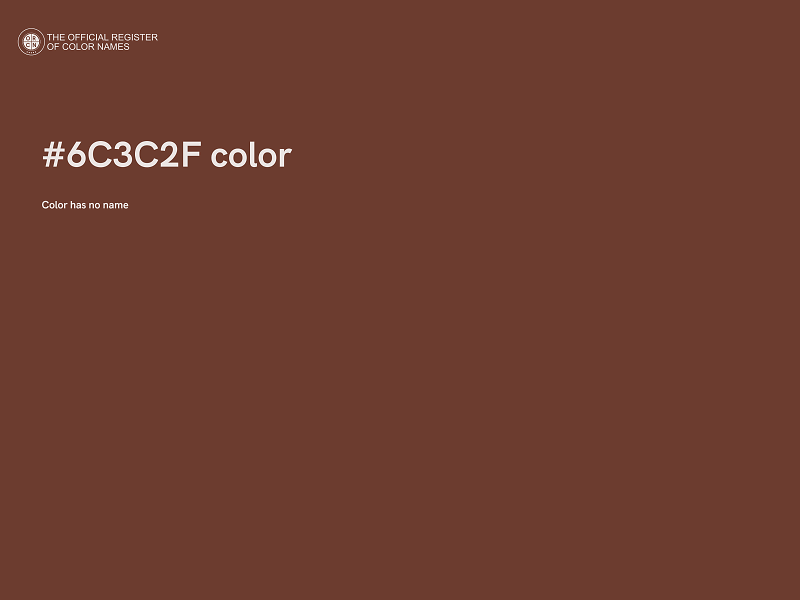 #6C3C2F color image