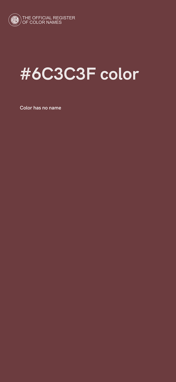 #6C3C3F color image