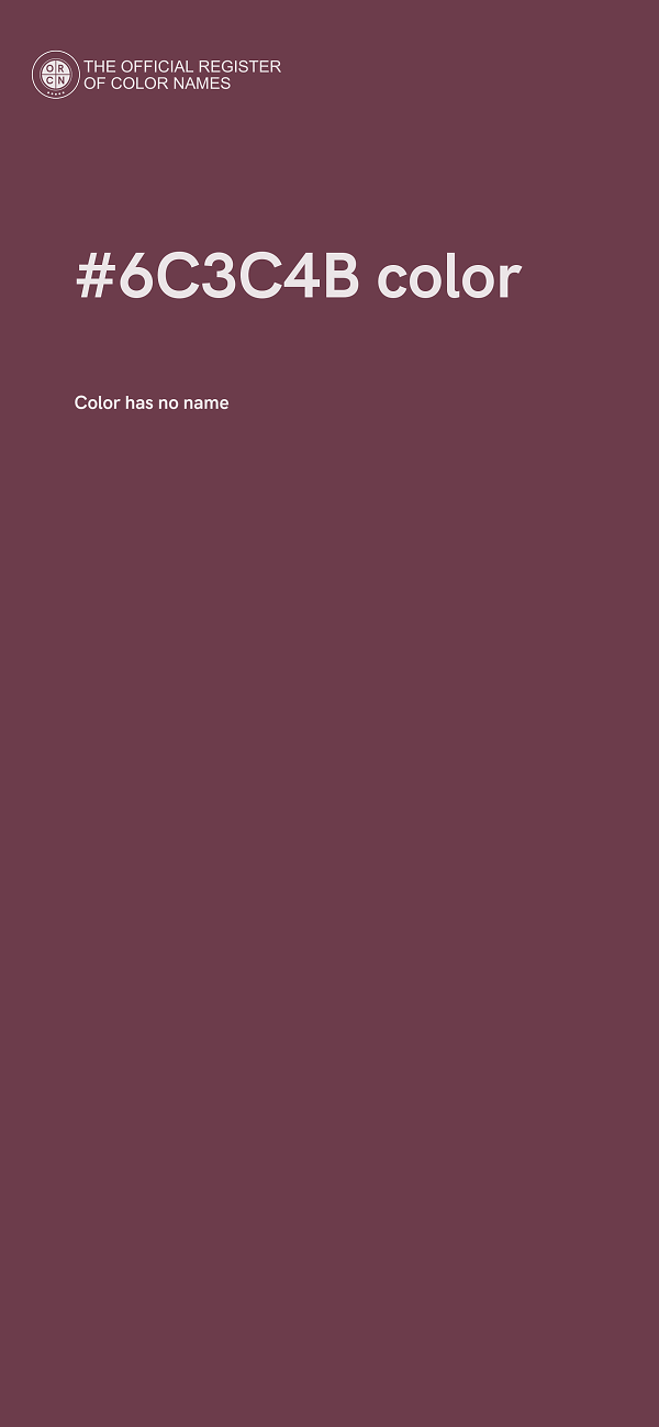 #6C3C4B color image