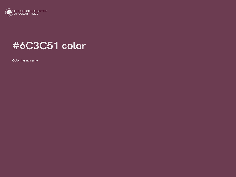 #6C3C51 color image