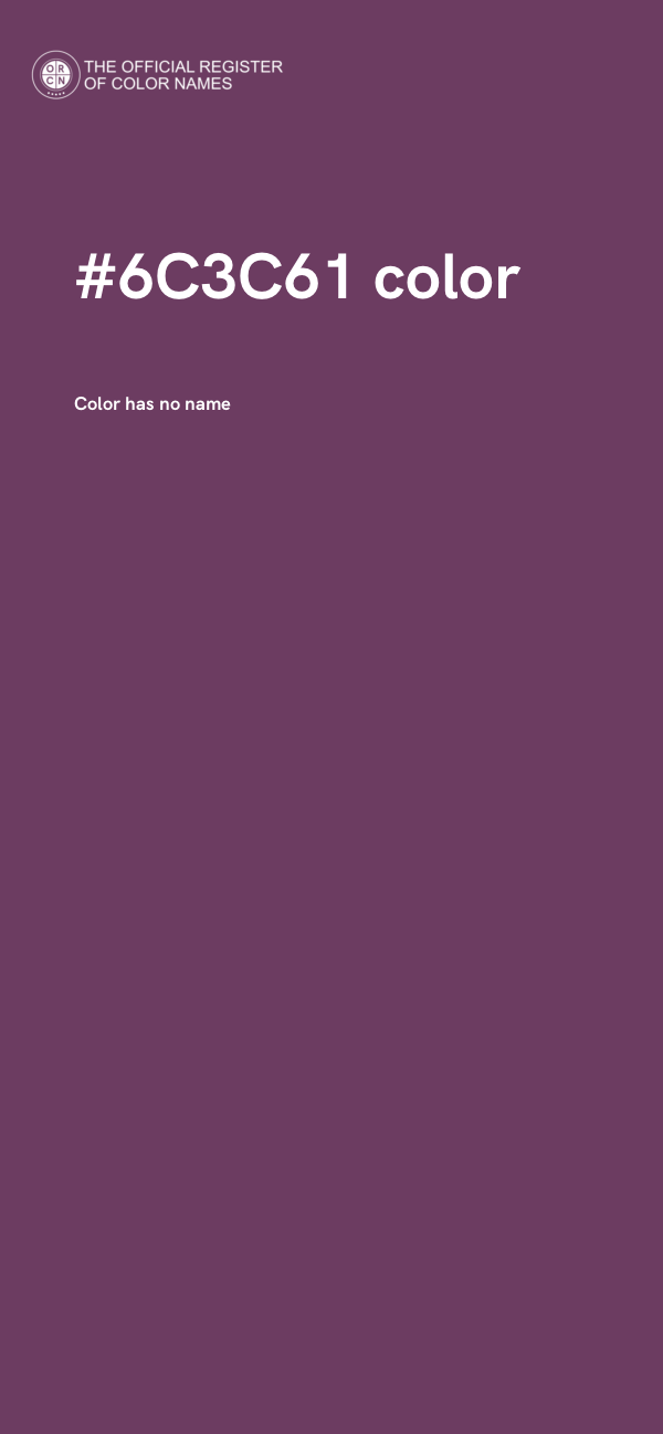 #6C3C61 color image
