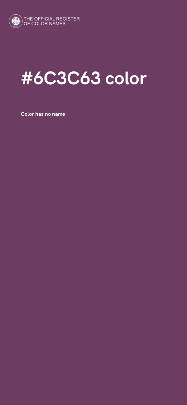 #6C3C63 color image