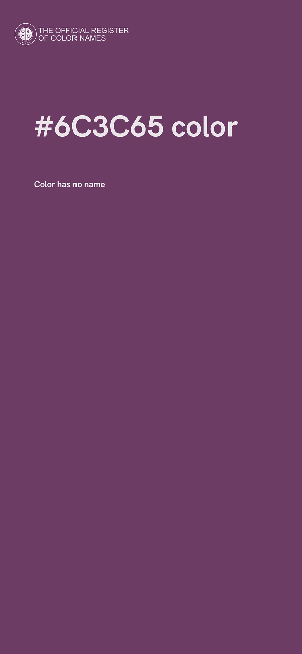#6C3C65 color image