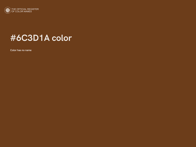 #6C3D1A color image