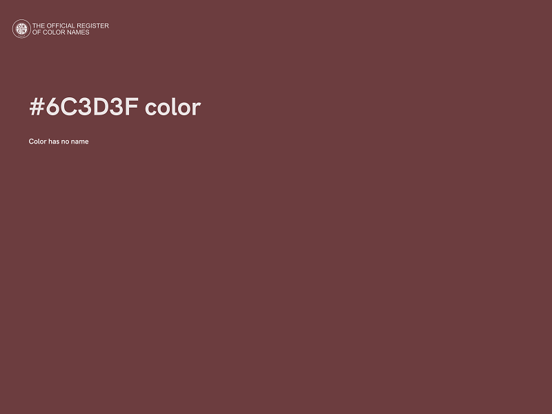 #6C3D3F color image