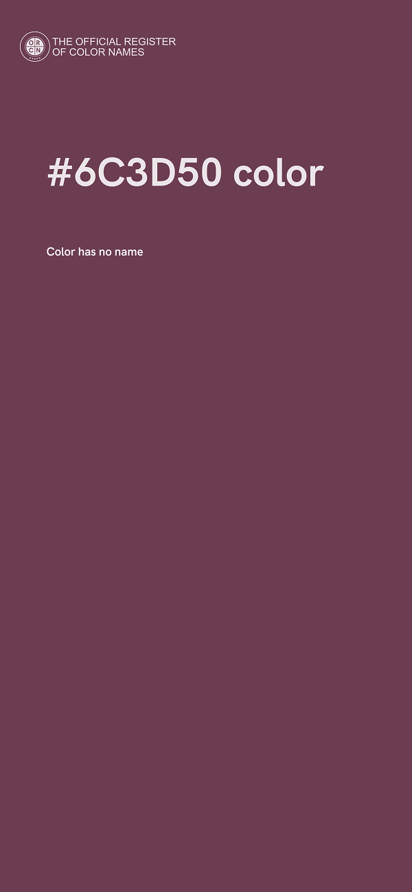 #6C3D50 color image