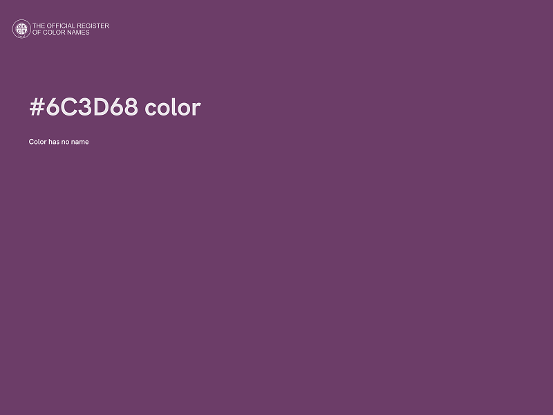 #6C3D68 color image