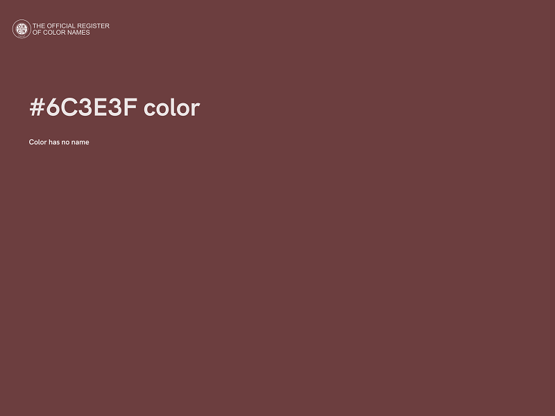 #6C3E3F color image