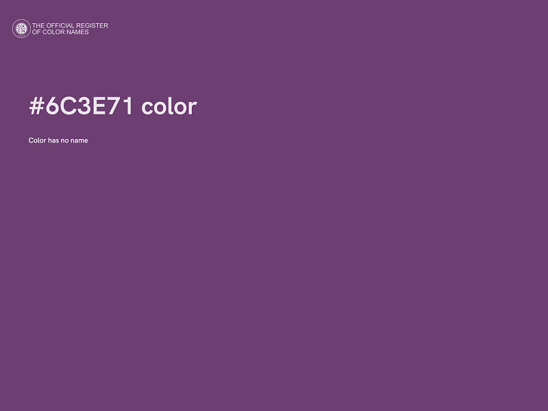 #6C3E71 color image