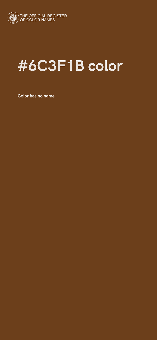 #6C3F1B color image