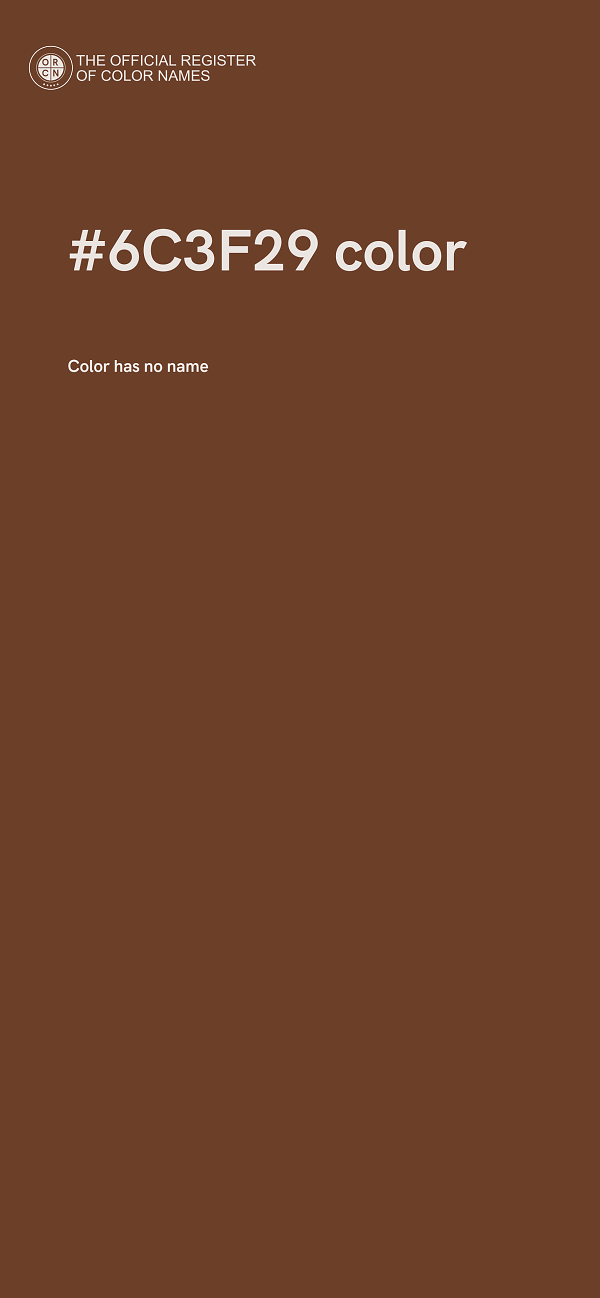 #6C3F29 color image