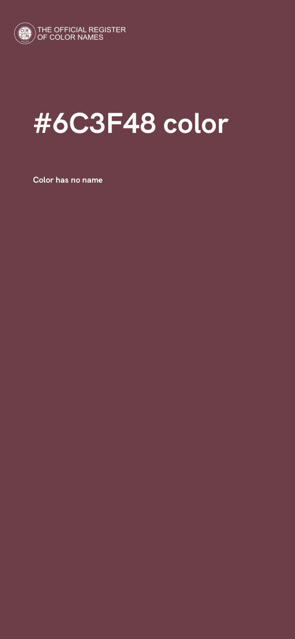 #6C3F48 color image