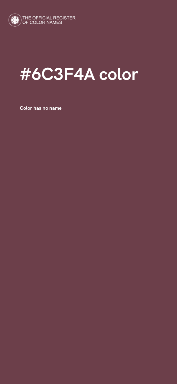#6C3F4A color image
